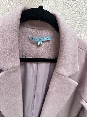 ANTONIO MELANI Blush Pink Tailored Wool-Blend Blazer
